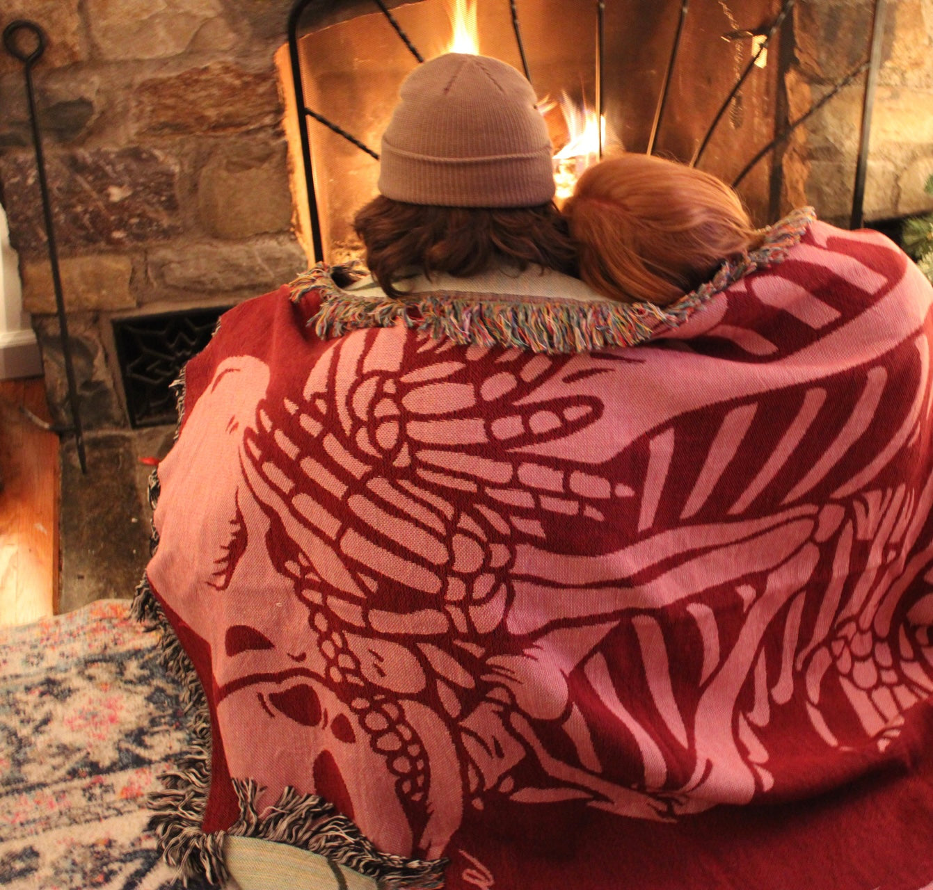 Kiss Me Woven Blanket